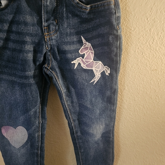 Freestyle Kids Jeans with Unicorn and Heart - Blue - Picture 3 of 14